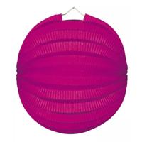 Party Lampion van papier - ronde vorm - roze - Dia 22 cm