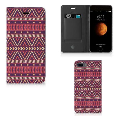 Apple iPhone 7 Plus | 8 Plus | Hoesje met Magneet | Aztec Paars