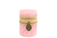 Kaars spiraal rond Tonnie L roze - Countryfield - thumbnail