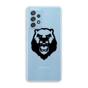 Angry Bear (black): Samsung Galaxy A73 Transparant Hoesje