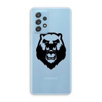 Angry Bear (black): Samsung Galaxy A73 Transparant Hoesje