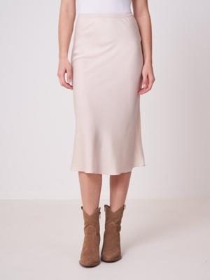 Zijden rok met elastische tailleband