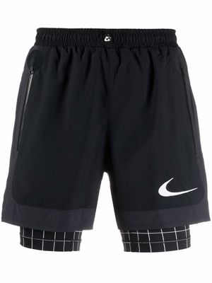 Nike X Off-White short Swoosh à design superposé - Noir