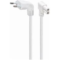 Gembird Netsnoer (C7) wit met haakse stekkers, 2.5 meter