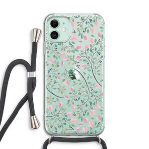 Sierlijke bloemen: iPhone 11 Transparant Hoesje met koord
