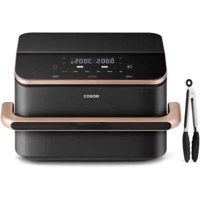 COSORI Olievrije Friteuse - Dual Blaze Twinfry Chef Edition - 10L Capaciteit - 6 Programma's - 2800W - Zwart