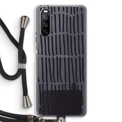 Moroccan stripes: Sony Sony Xperia 10 III Transparant Hoesje met koord