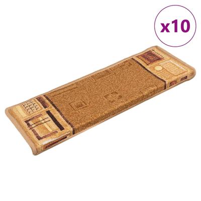 Trapmatten zelfklevend 10 st 65x21x4 cm beige