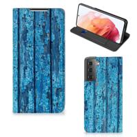 Samsung Galaxy S21 Book | Wallet Case | Wood Blue