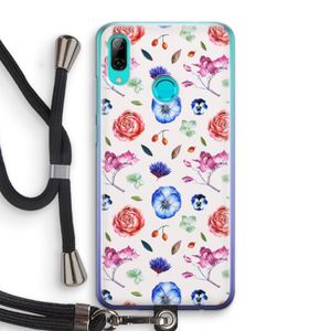 Bloemetjes: Huawei P Smart (2019) Transparant Hoesje met koord