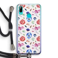 Bloemetjes: Huawei P Smart (2019) Transparant Hoesje met koord