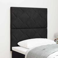 Hoofdbord Wandgemonteerd Geometrisch Zwart 80 cm Fluweel Hoofdbord Wandgemonteerd Geometrisch Zwart 80 cm Fluweel
