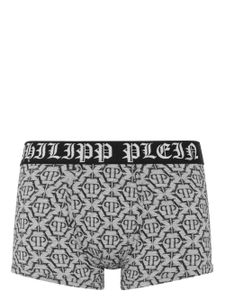 Philipp Plein boxer à logo Chrome imprimé - Gris