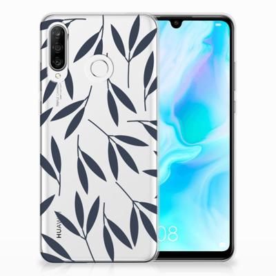 Huawei P30 Lite | TPU Case | Leaves Blue
