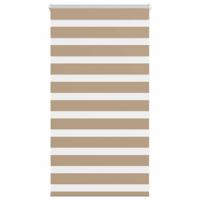 VidaXL Zebra blind 75x100 cm stofbreedte 70,9 cm polyester zandbruin