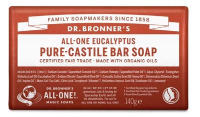 Dr Bronners Barsoap eucalyptus 140 Gram