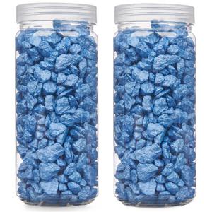 Giftdecor decoratie stenen/steentjes/kiezels - blauw - 10-20 mm steentjes - 1400 gram