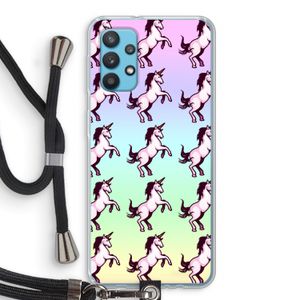 Musketon Unicorn: Samsung Galaxy A32 4G Transparant Hoesje met koord