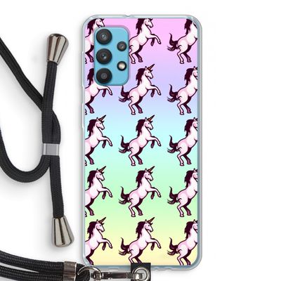 Musketon Unicorn: Samsung Galaxy A32 4G Transparant Hoesje met koord