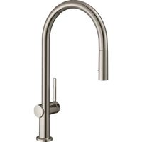 Hansgrohe Talis 1-gr keukenmkr 210 met uitttrekbare vuistdouche rvs-look 72800800