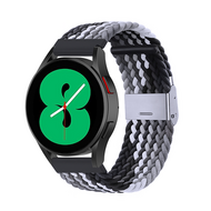 Braided nylon bandje - Grijs / zwart - Xiaomi Mi Watch / Xiaomi Watch 2 / Xiaomi Watch S1 / S2 / S3 / S4