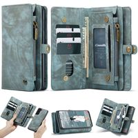 Caseme - Vintage 2 in 1 portemonnee hoes - Samsung Galaxy S21 FE - Blauw Caseme - Vintage 2 in 1 portemonnee hoes - Samsung Galaxy S21 FE - Blauw