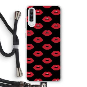 Lips: Samsung Galaxy A70 Transparant Hoesje met koord