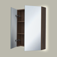 Storke Reflecta spiegelkast 60 x 75 cm notenhout met spiegelverlichting - thumbnail