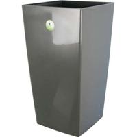 RIVIERA Bloempot Nuance - Vierkant - 29 x 29 x H 52 cm - 32.6 L - Glittery grijs
