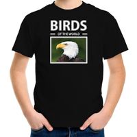 Amerikaanse zeearenden t-shirt met dieren foto birds of the world zwart voor kinderen - thumbnail