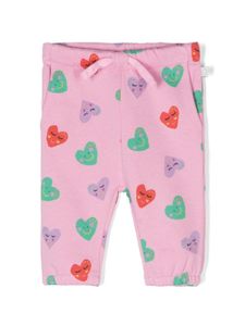 Stella McCartney Kids legging à cœurs imprimés - Rose