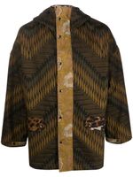 Pierre-Louis Mascia graphic-print hooded jacket - Vert - thumbnail