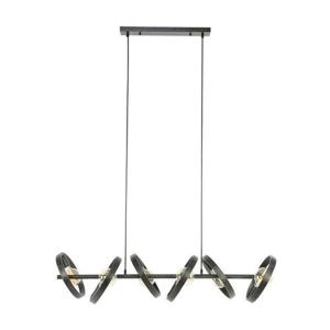 Giga Meubel - Hanglamp Zwart Metaal - 6-Lichts - 6 kg - 42x120x150cm