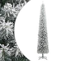 VidaXL Kunstkerstboom smal met standaard en sneeuw 270 pvc