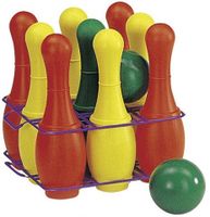 Rolly Toys kegelset junior 26 cm 11 delig rood/geel/groen