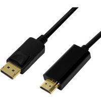 LogiLink CV0126 video kabel adapter 1 m DisplayPort HDMI Type A (Standaard) Zwart - thumbnail