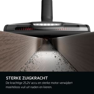 AEG ULTIMATE 8000 Steelstofzuiger Batterij/Accu Droog HEPA Zakloos 0,4 l Grijs, Roestvrijstaal 2,5 Ah