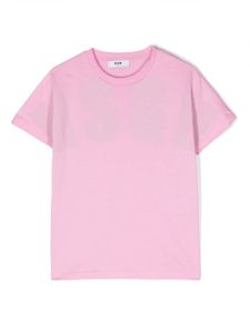 MSGM Kids t-shirt en coton à logo imprimé - Rose