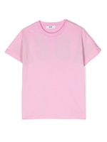 MSGM Kids t-shirt en coton à logo imprimé - Rose