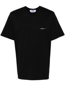 MSGM t-shirt en coton à logo brodé - Noir