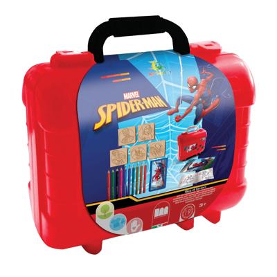 Multiprint Spiderman kleuren stempel kofferset