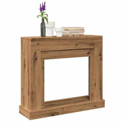 Haardombouw 100x30x87,5 cm bewerkt hout artisanaal eikenkleurig