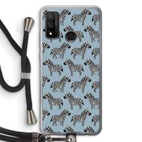 Zebra: Huawei P Smart (2020) Transparant Hoesje met koord