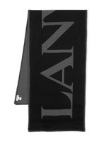 Lanvin écharpe à logo intarsia - Noir