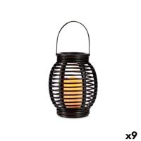 Led-lantaarn Ibergarden Donker grijs Plastic 16 x 20 x 16 cm (9 Stuks)