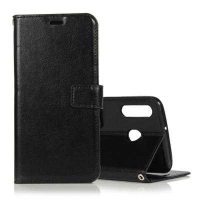 Crazy Horse textuur horizontale Flip lederen tas met houder & card slots & portemonnee & fotolijst voor Galaxy A40 (zwart)