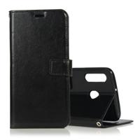Crazy Horse textuur horizontale Flip lederen tas met houder & card slots & portemonnee & fotolijst voor Galaxy A40 (zwart)