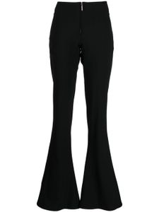 Jean Paul Gaultier pantalon évasé à taille basse - Noir