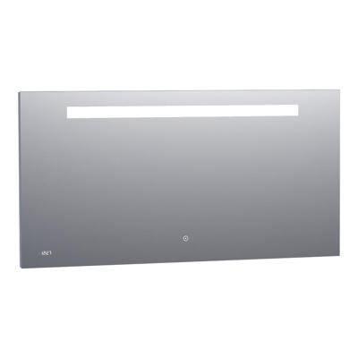 Brauer Quartz Spiegel - Rechthoekig - 140 cm - met Directe LED-Verlichting - Dimbaar - met Touchbediening - met Klok
