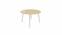 Tafel 9311 rond - 80 cm. - Wit - Beuken - Wit - thumbnail